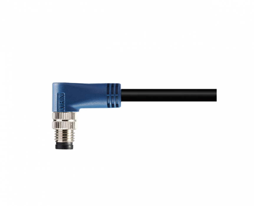 Цилиндрический соединитель-вилка с кабелем M8-M04-S-5.0-PVC 1620045014002 - фото 1