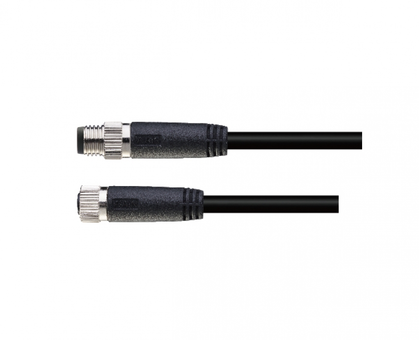 Цилиндрический соединитель-вилка/розетка (кабельная сборка) M8-M03-T/F03-T-1.5-PVC 1620034014010 - фото 1