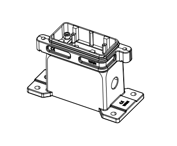 Корпус соединителя - блочная часть HP10B/H-SFH-2H-2M20 1136102205500: Описание