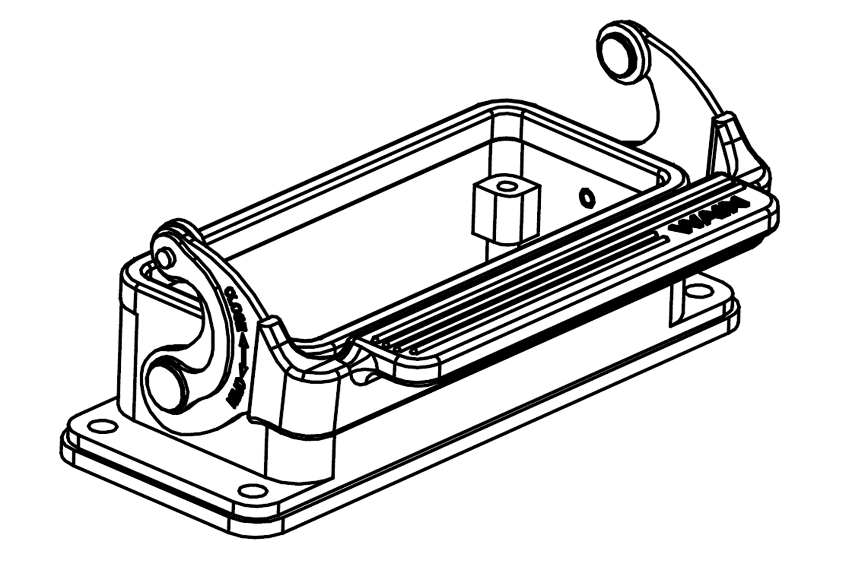 Корпус соединителя - блочная часть H16B-BK-1L/W 1110163241001: Описание