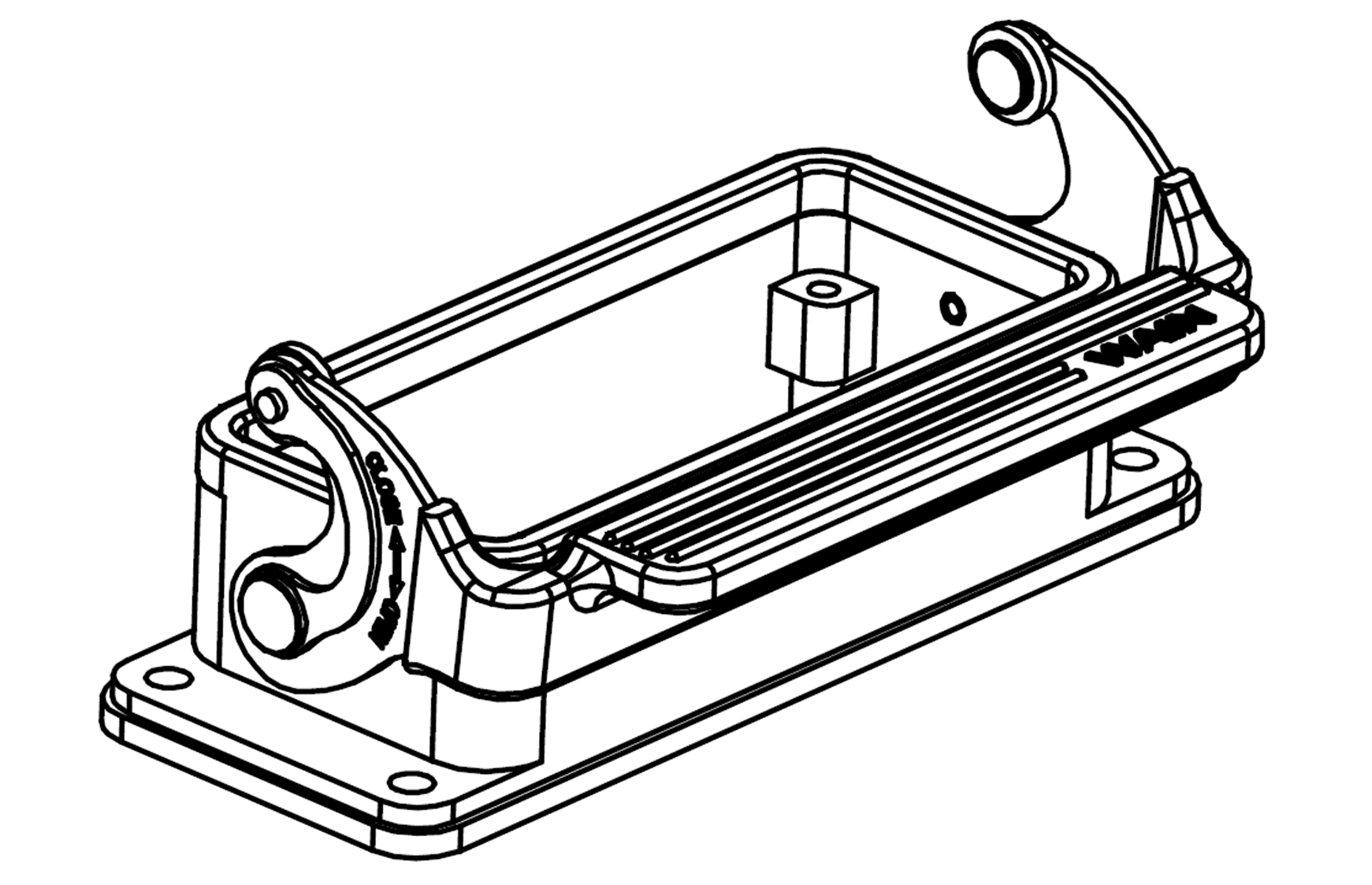 Корпус соединителя - блочная часть H16B-BK-1L/PSE-CV 1110163681001: Описание