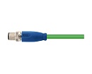 Цилиндрический соединитель-вилка с кабелем M12-M08X-T-5.0-PUR-Cat.6A 1630084014002 - фото 1