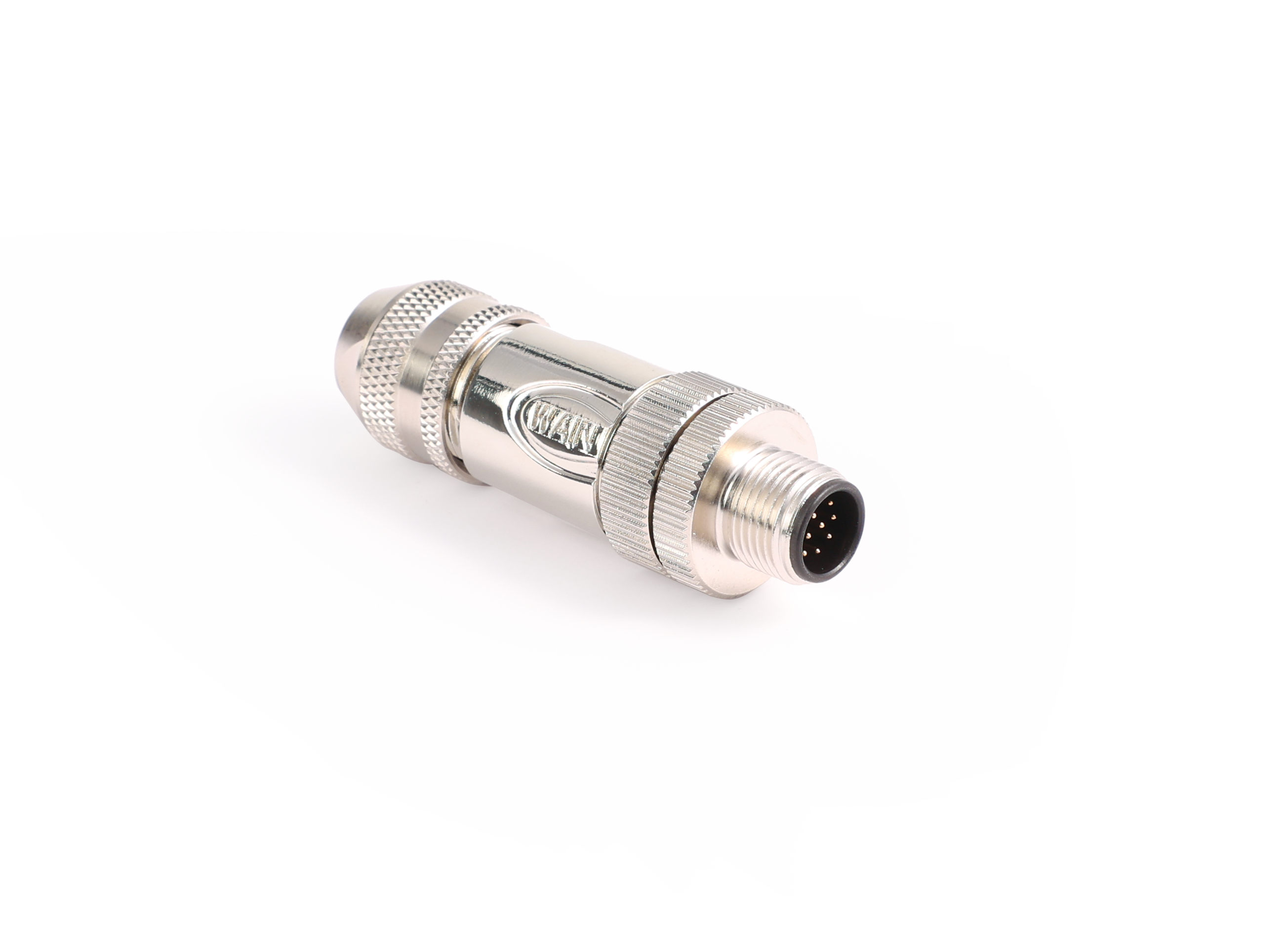 Цилиндрический соединитель-вилка M12-MC08A-T-D6-SH 1630084102507 - фото 1