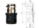 Фитинг прямой c пережимом M40 для гофрированного рукава AD42.5, арт. B7602140422B - фото 1