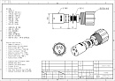 Кабельная розетка подводного соединителя с кабелем 0,3м SZ-FB03-T-0.3-PTFE/WH - фото 1