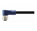 Цилиндрический соединитель-розетка с кабелем M12-F04S-S-5.0-PVC 1630045204503 - фото 1