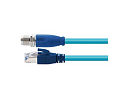 Цилиндрический соединитель-вилка/RJ45 (каб.сборка) M12-M08X-T/RJ45-T-15.0-PUR-Cat.6a - фото 1