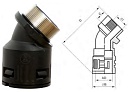 Фитинг угловой 45° M40/AD34.5 с металлической резьбой, арт. B7602139122G - фото 1