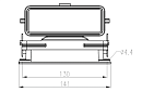 Корпус соединителя - блочная часть H24B-BK-1L/W-CV 1110243641001 - фото 1