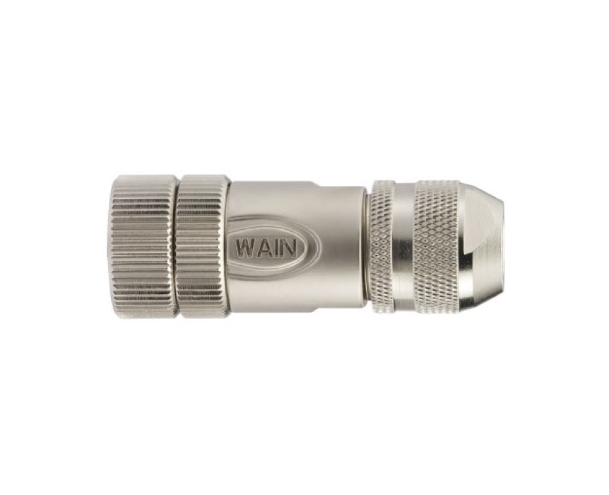 Цилиндрический соединитель-розетка M12-FC04S-T-D10-SH 1630044202502   - фото 1