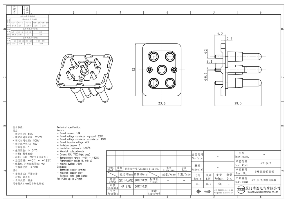 Переходник для печатных плат APT-Q4/2 1980020070009 - фото 2