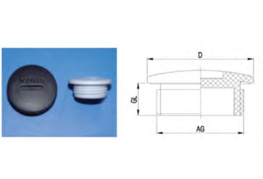 Полиамидная заглушка M30, арт. B7609013000B - фото 1