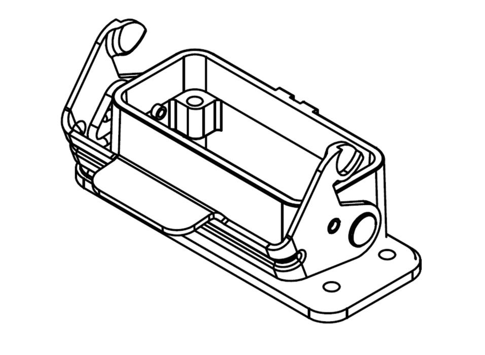 Корпус соединителя - блочная часть H10B-BK-1L/W 1110103241001 - фото 2