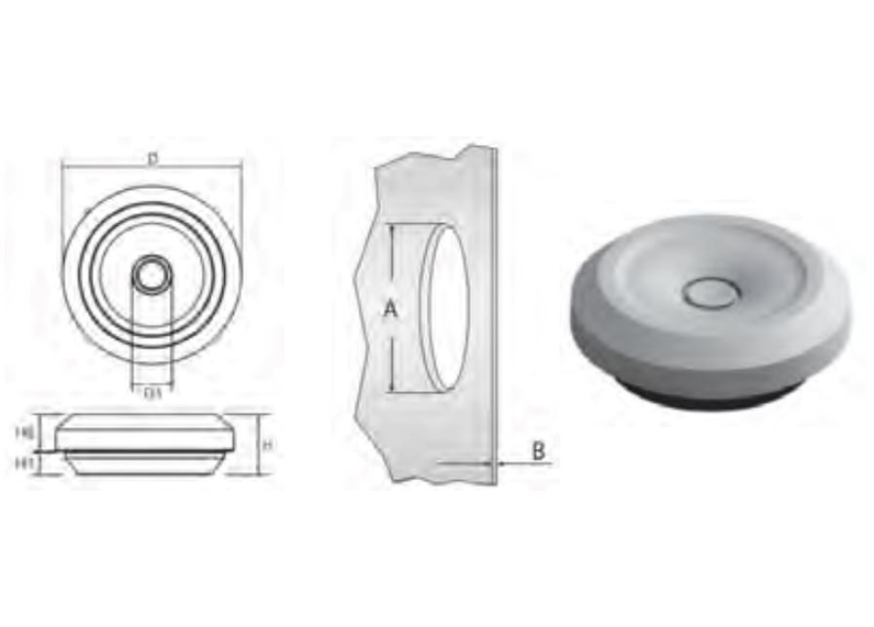 Резиновый кабельный ввод M32, арт. B7609032034G - фото 1