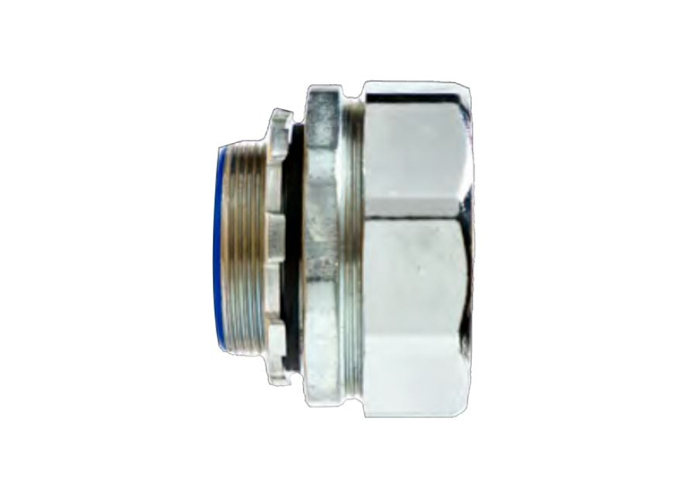 Фитинг прямой PG21 с фиксированной резьбой для металлорукава с ПВХ, ПУ оболочкой, арт. B76020211503 - фото 1