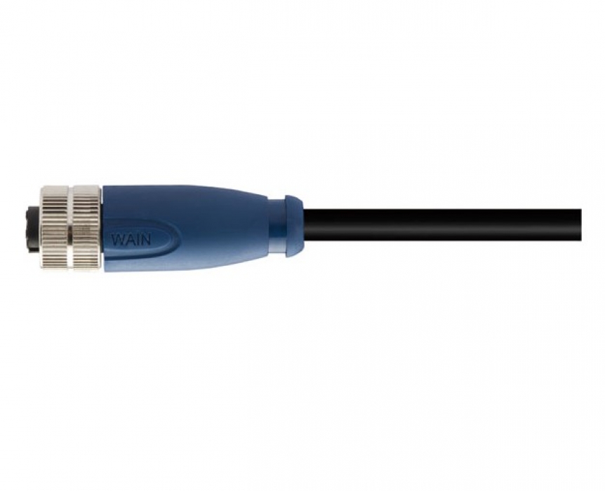 Цилиндрический соединитель-розетка с кабелем M12-F12A-T-5.0-PVC-SH 1630124022002 - фото 1