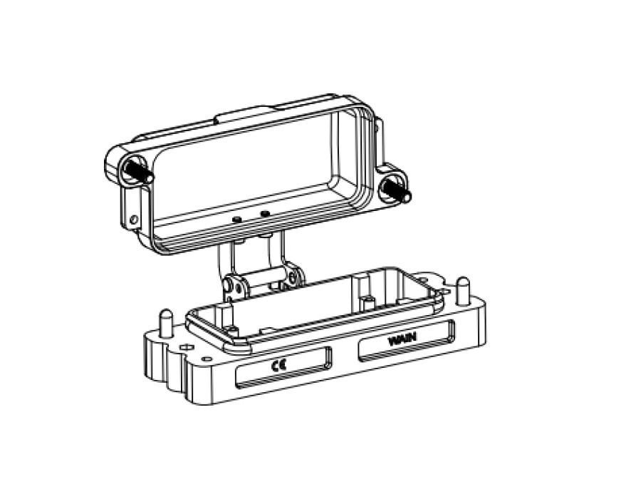 Корпус соединителя - блочная часть HP16B/H-BK-4H-MCV - фото 1
