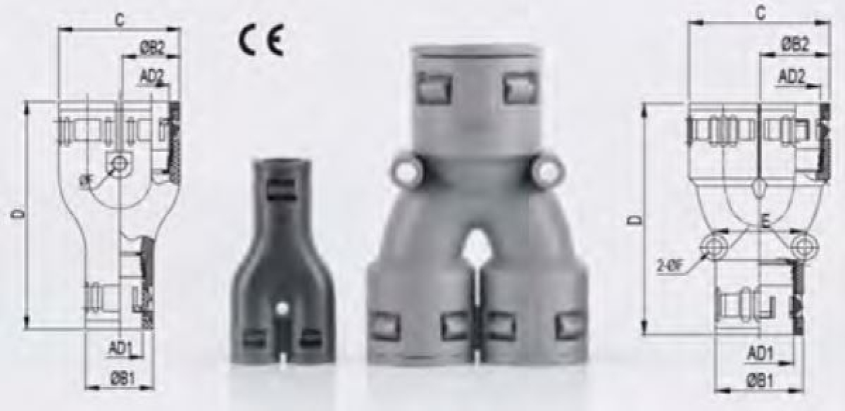 Фитинг-тройник Y-образный AD21.2/13.0x13.0, арт. B7606120123B - фото 1