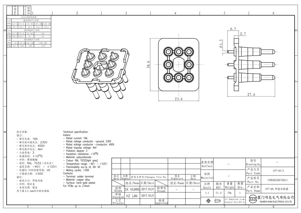 Переходник для печатных плат APT-Q8 1980020070011 - фото 2
