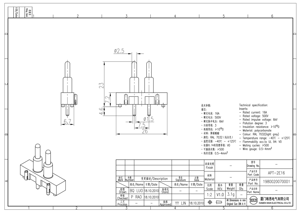 Переходник для печатных плат APT-2E16 1980020070001 - фото 2
